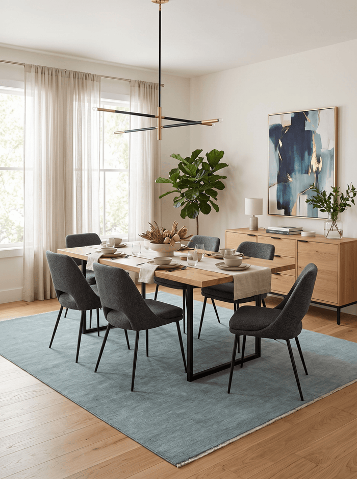 Solid Gray Hand knotted Modern look Custom Made wool Area Rug - The Rug Decor