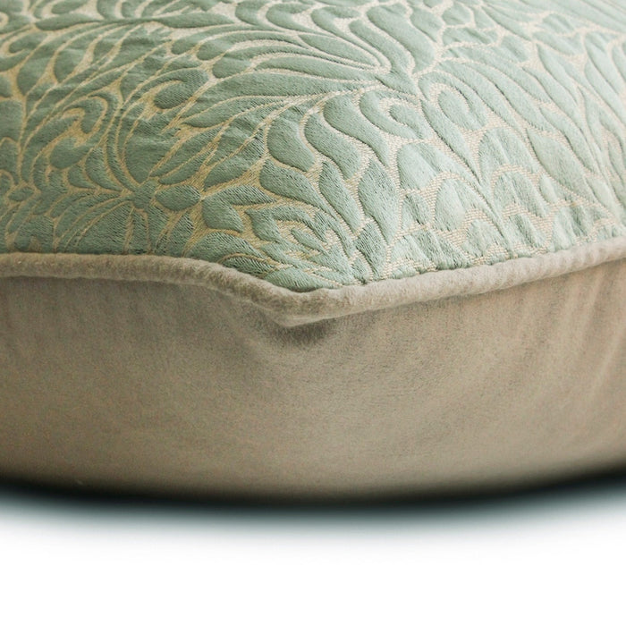 Soroush - Blue Jacquard Silk Throw Pillow Cover