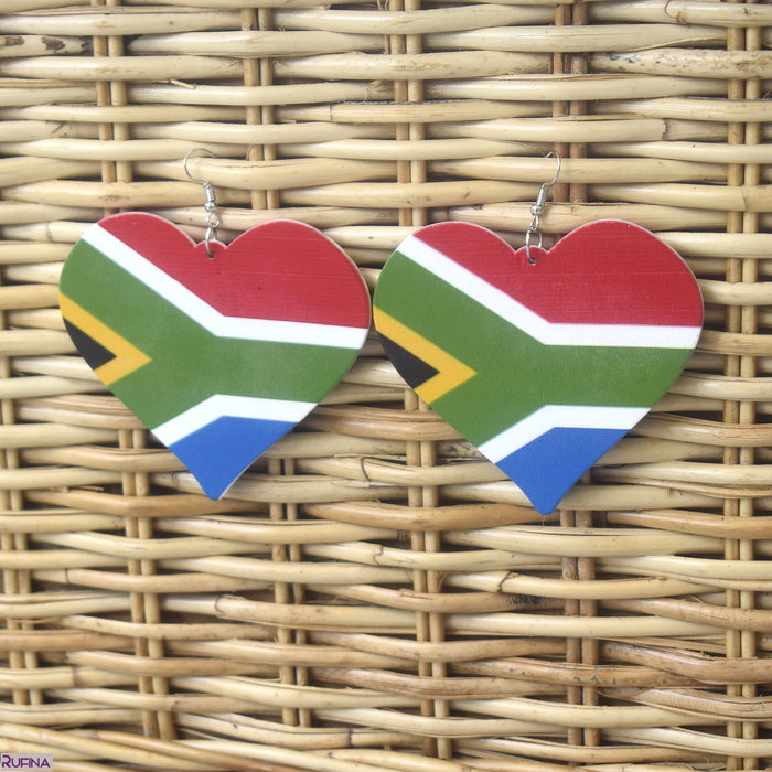 South African Flag Earring, earring - Rufina Designs