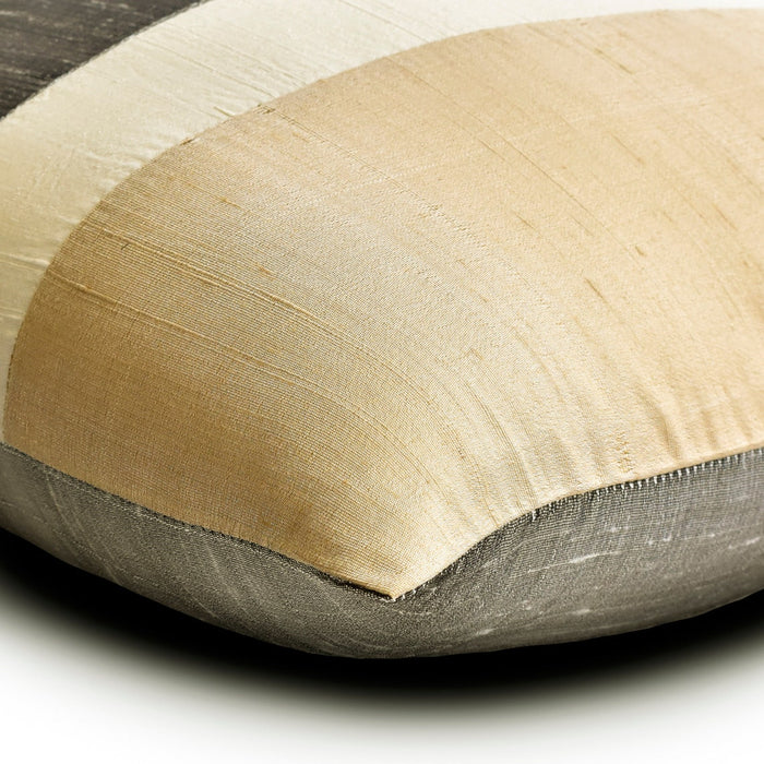 Splendour Gold - Gold & Grey Silk Decorative Euro Sham