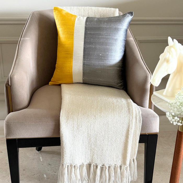 Splendour Yellow Throw Pillow Cover