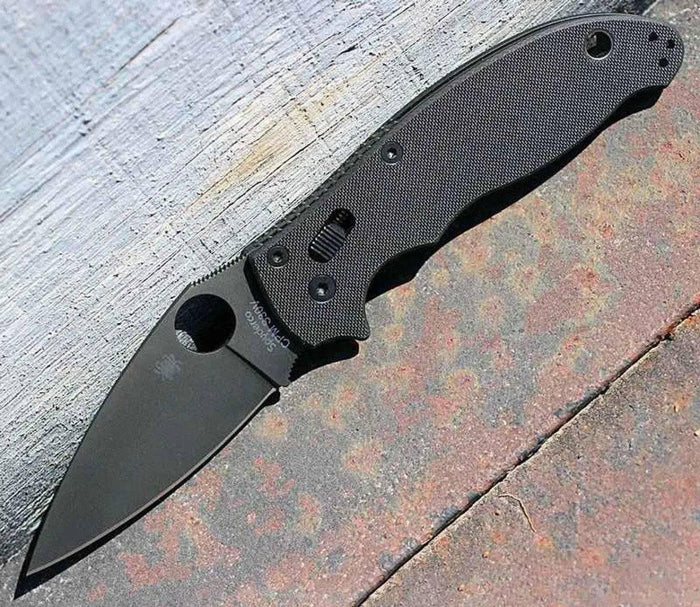 Spyderco C101GPBBK2 Manix 2 Knife Tactical (3.375" Black) - NORTH RIVER OUTDOORS