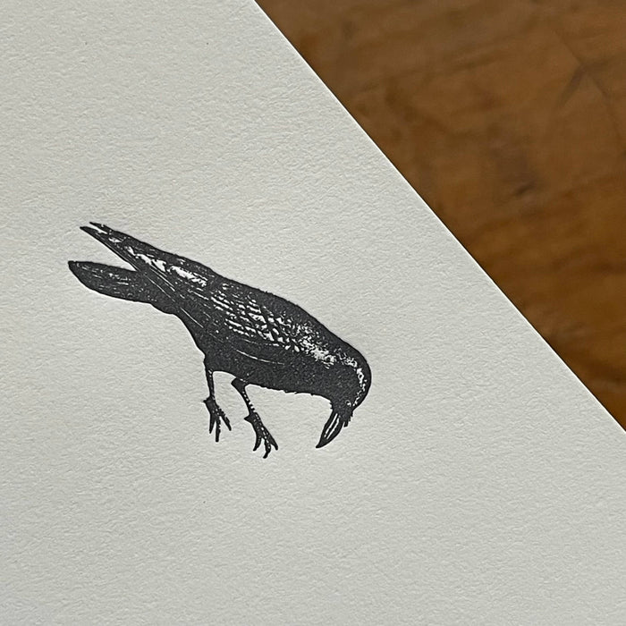 Stationery Set: Crow, Letterpress Printed