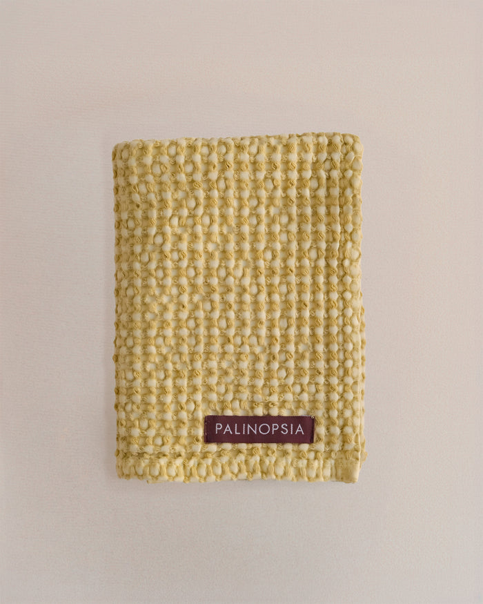 Stone Washed Waffle Towel | Ceylon Yellow