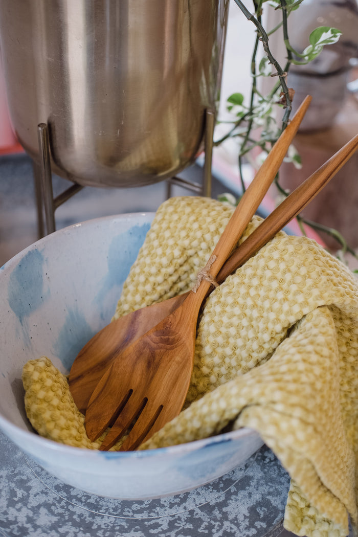 Stone Washed Waffle Towel | Ceylon Yellow