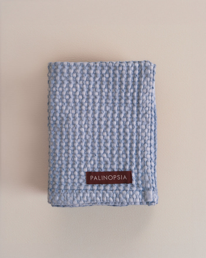 Stone Washed Waffle Towel | Iced Fjord
