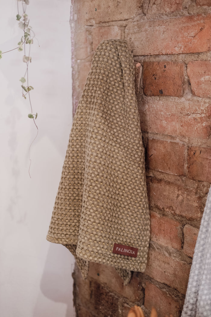Stone Washed Waffle Towel | Olive Branch