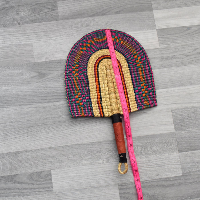 Straw Hand Fan, Bolga Fan - B001 - Rufina Designs