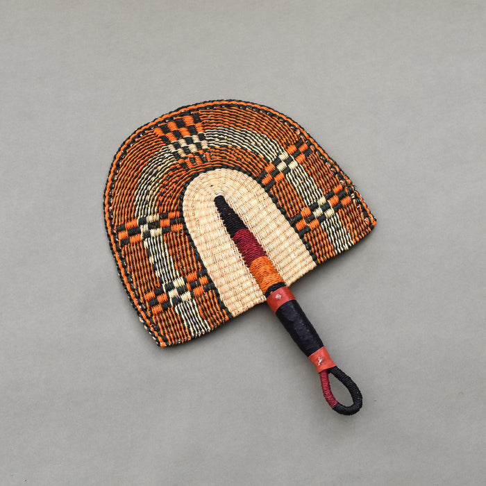 Straw Hand Fan, Bolga Fan - B003 - Rufina Designs
