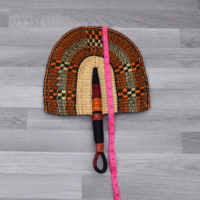 Straw Hand Fan, Bolga Fan - B003 - Rufina Designs