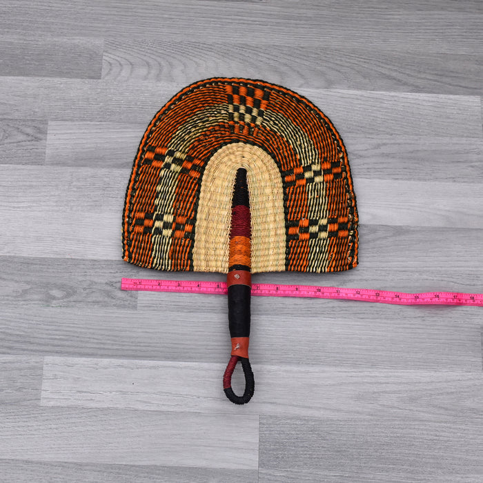 Straw Hand Fan, Bolga Fan - B003 - Rufina Designs