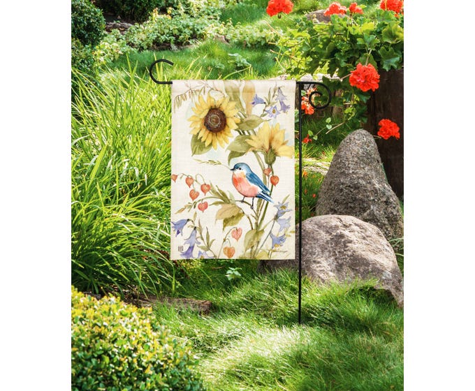 Studio M Bee Spring Bluebird Garden Flag