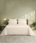 Style me Solid King Bedsheet, Cream |180 TC Cotton|2 Pillow Covers|Solid