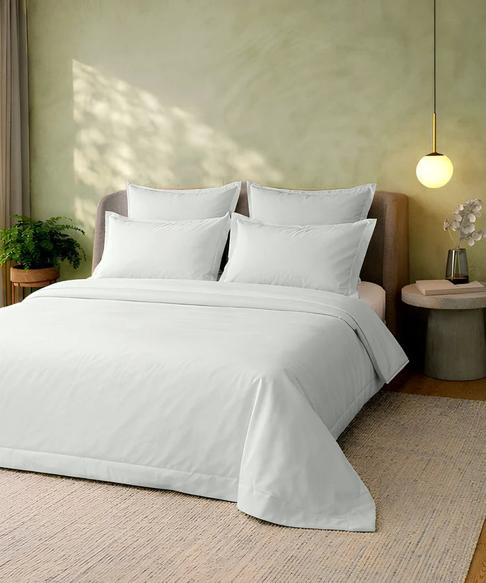 Style me Solid King Bedsheet, Duck Egg |180 TC Cotton|2 Pillow Covers|Solid