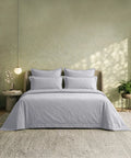 Style me Solid King Bedsheet, Grey |180 TC Cotton|2 Pillow Covers|Solid