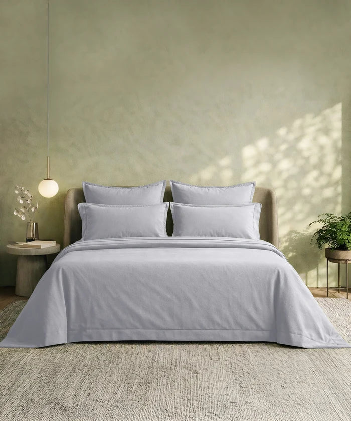 Style me Solid King Bedsheet, Grey |180 TC Cotton|2 Pillow Covers|Solid
