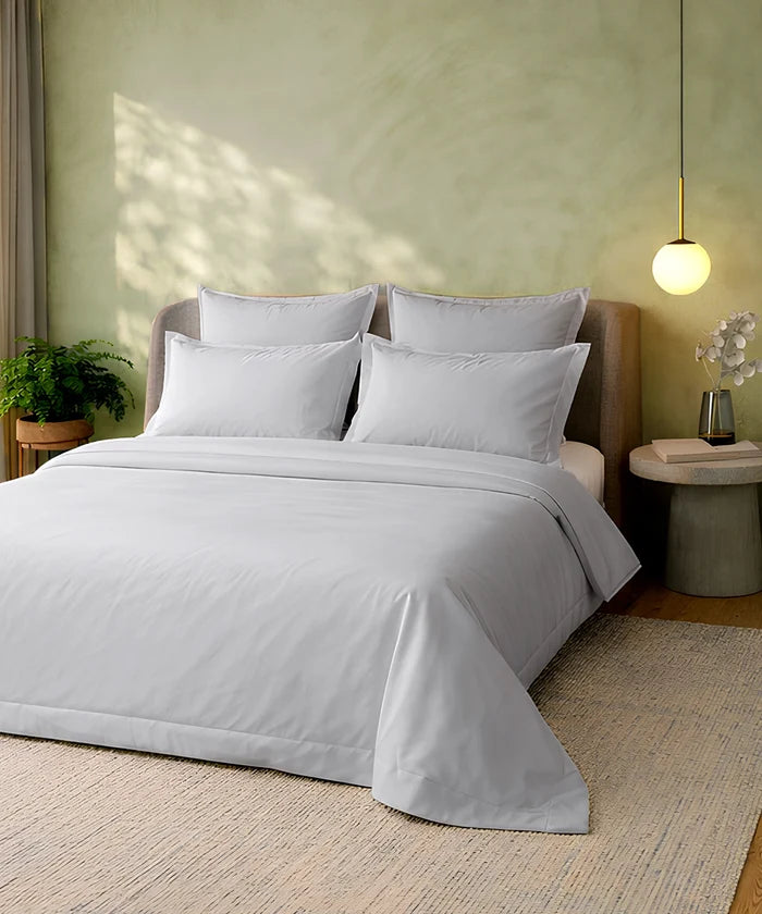 Style me Solid King Bedsheet, Grey |180 TC Cotton|2 Pillow Covers|Solid