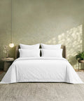Style me Solid King Bedsheet, White |180 TC Cotton|2 Pillow Covers|Solid