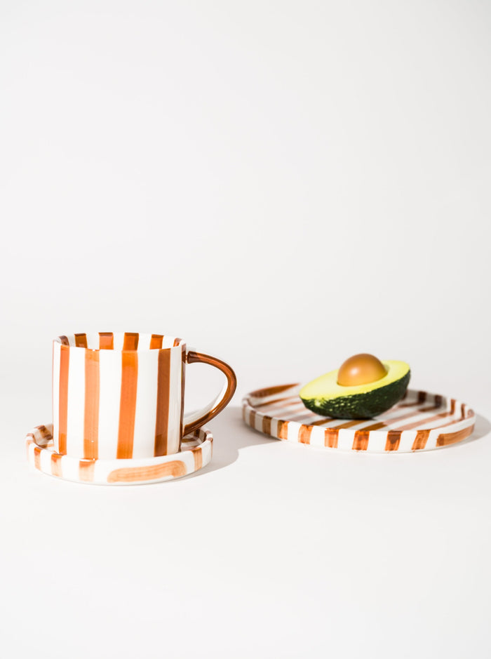 Summer Beach Coffee Cup & Plate Set