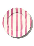 Summer Petal Plate, Pink Stripe, 11 Inch