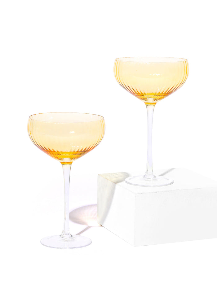 Sunbeam Coupe Cocktail Glass, Ripple