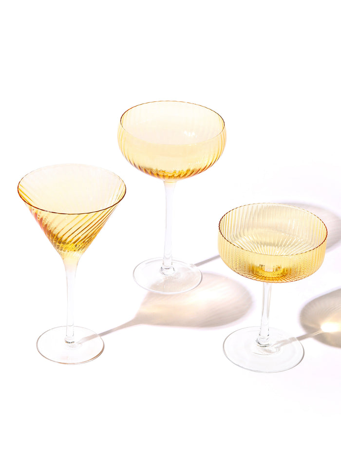 Sunbeam Coupe Cocktail Glass, Stripe