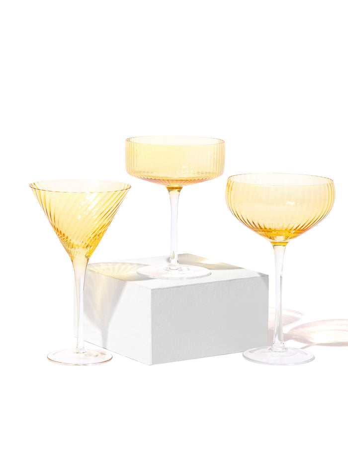 Sunbeam Coupe Cocktail Glass, Stripe