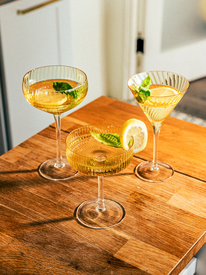 Sunbeam Coupe Cocktail Glass, Stripe