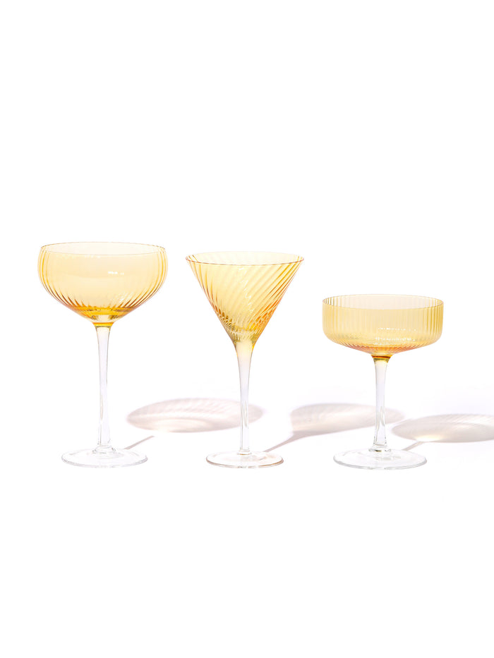 Sunbeam Coupe Cocktail Glass, Stripe