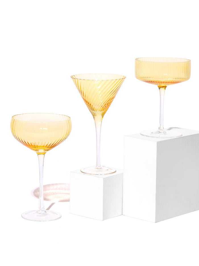 Sunbeam Coupe Cocktail Glass, Stripe