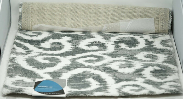 Sunham Home Fashions Modern Mix Versatile 21 x 34 Ikat Soft Area Rug - Grey - Machann.com