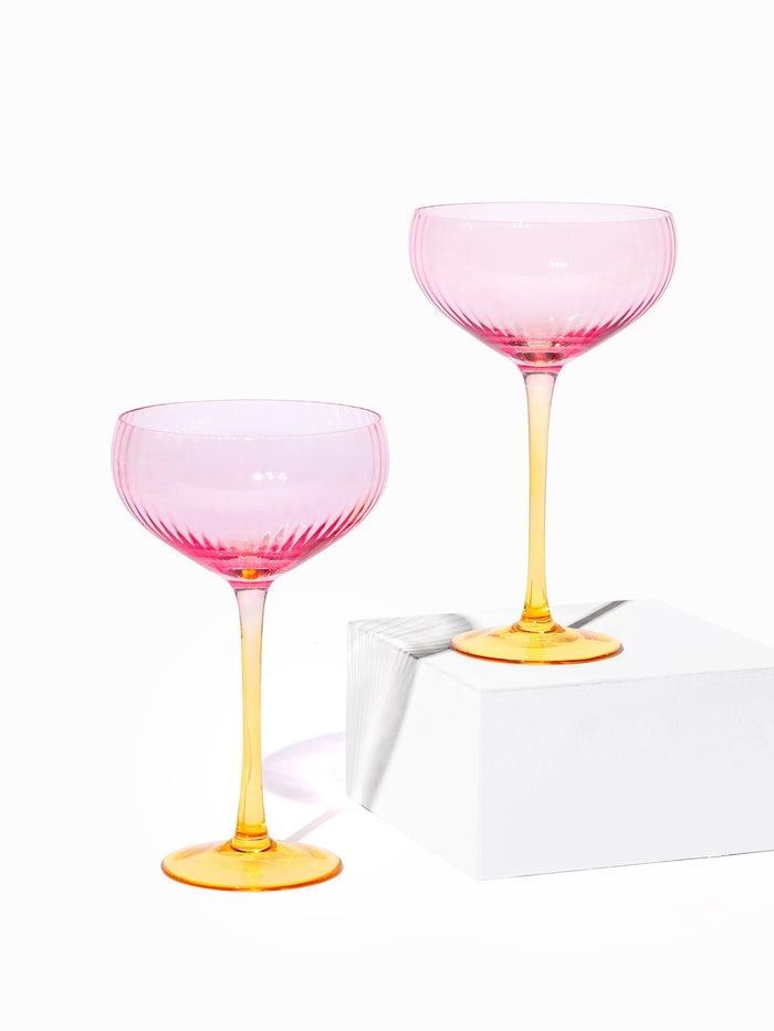 Sunset Coupe Cocktail Glass, Ripple