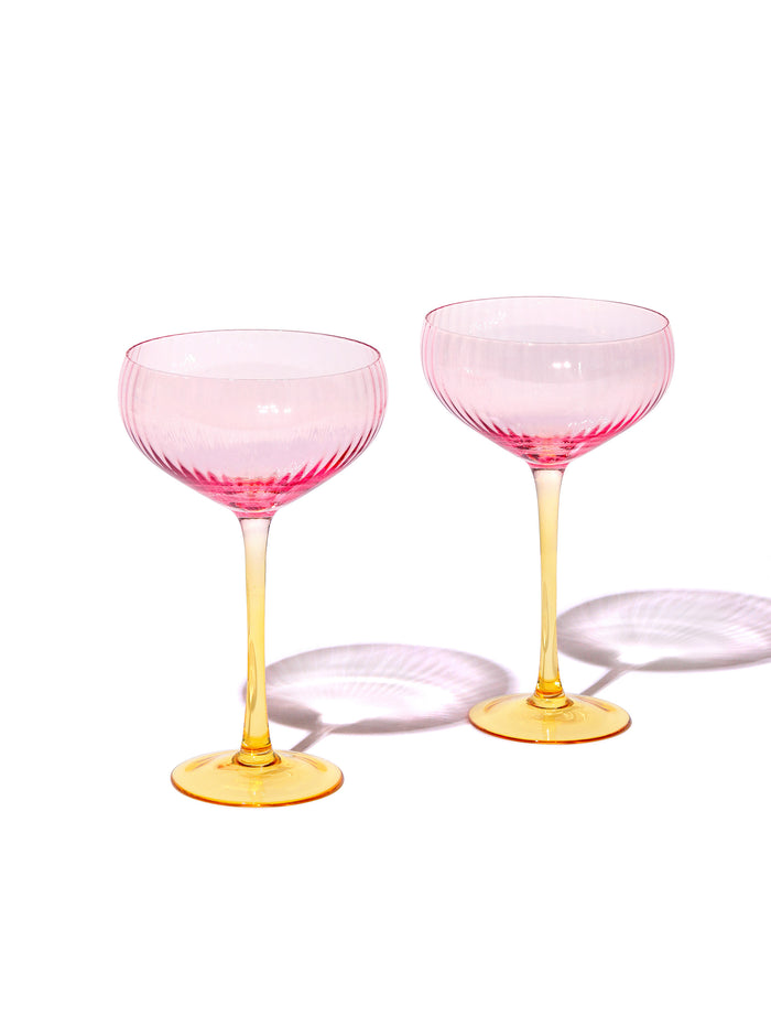 Sunset Coupe Cocktail Glass, Ripple