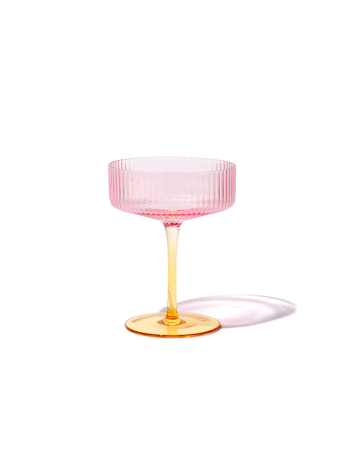 Sunset Coupe Cocktail Glasses, Set of 3