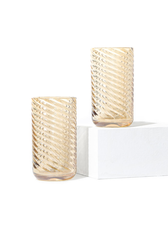 Suntan Drinking Glass, Spiral