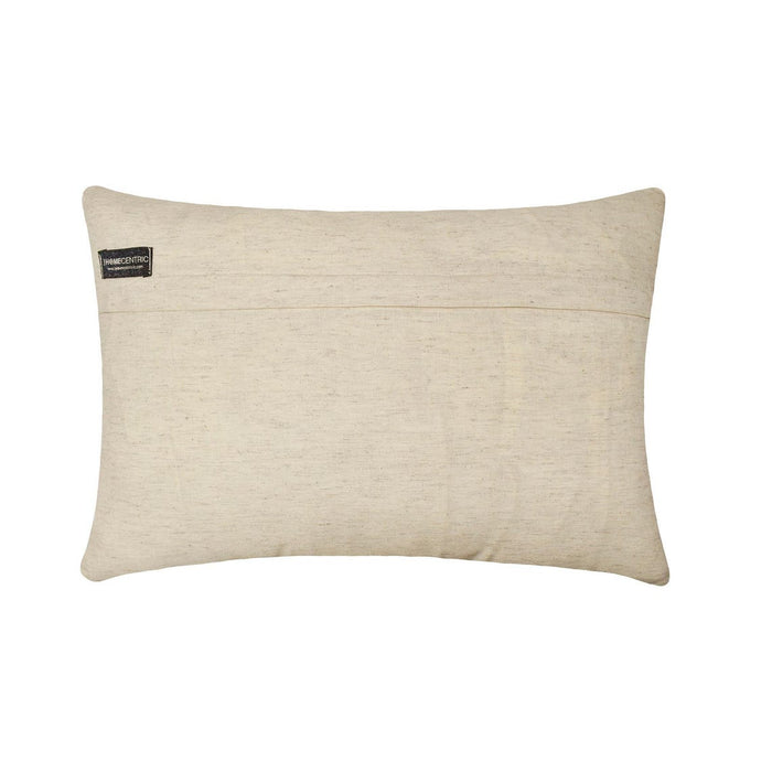 Swathe Turquoise - Blue Linen & Velvet Lumbar Pillow Cover