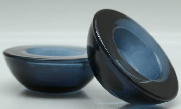 Swedish Glass Tea Light Holder, Blue