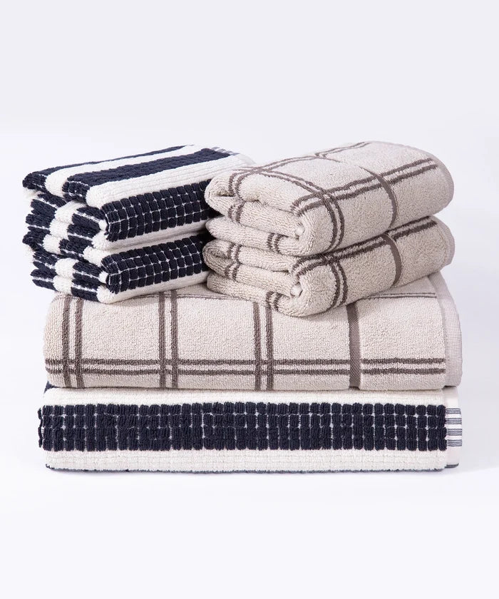 Symphony of Threads 6Pc Towel Set, Quorra-Orris| 625 GSM Cotton