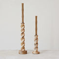 Taper Holder - Twisted Mango Wood - Findlay Rowe Designs