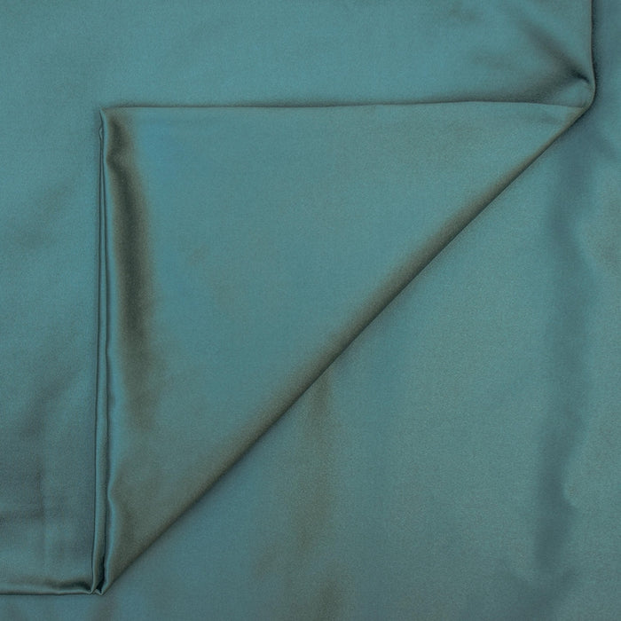 Teal Blue Heavy Satin Fabric by the Yard, Blue Satin Fabric