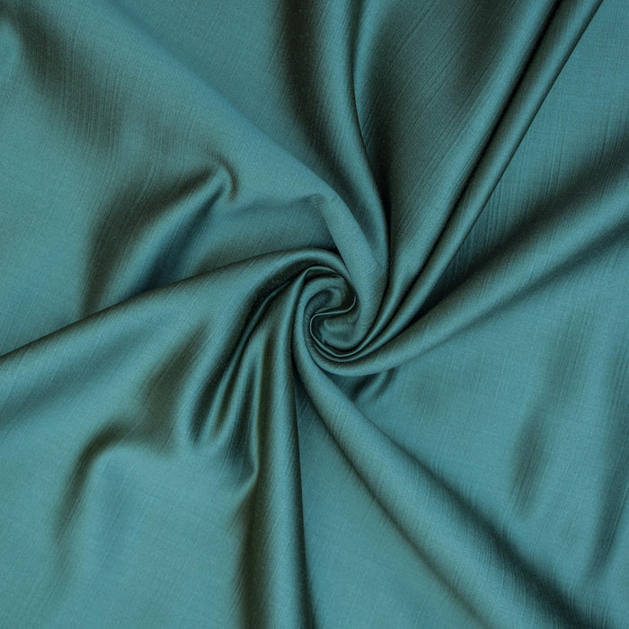 Teal Blue Heavy Satin Fabric by the Yard, Blue Satin Fabric