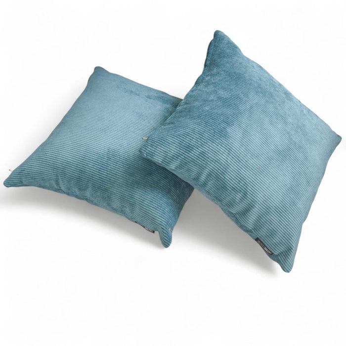 Teal Blue Velvet Throw Pillow Cover - Teal Blue Cords