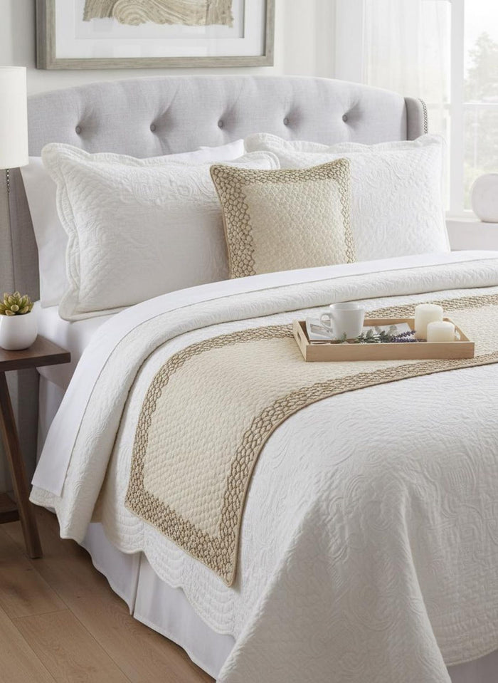Tessellation Decorative Bed Runner and Pillow Cover