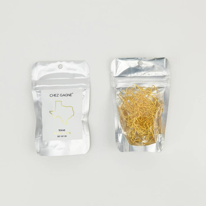 Texas State - Unique Gold Plated Paper Clips - Pack of 25
