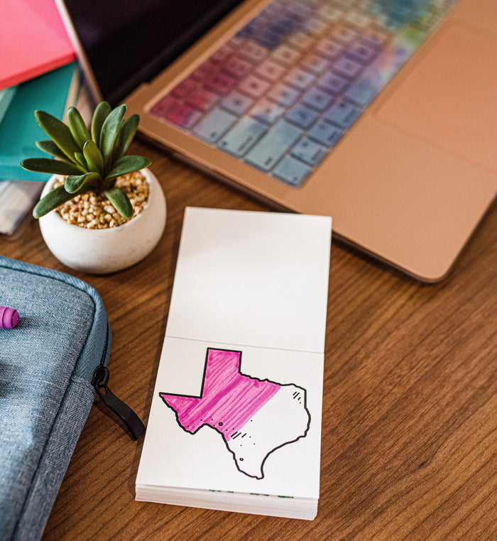 Tiny Texas Themed Illustrations Mini Coloring Book for Adult