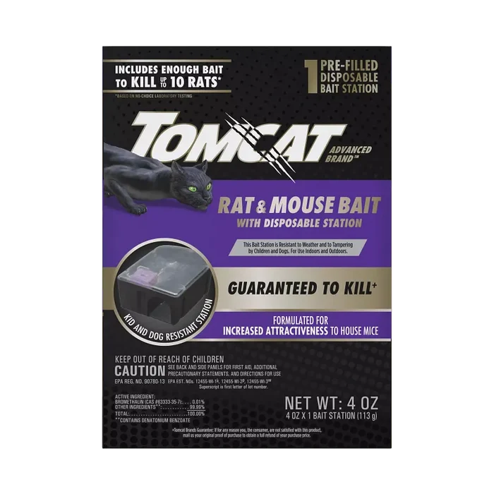 Tomcat Rat & Mouse Bait with Disposable Station