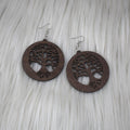 Tree of Life Wooden Earring, earring - Rufina Designs