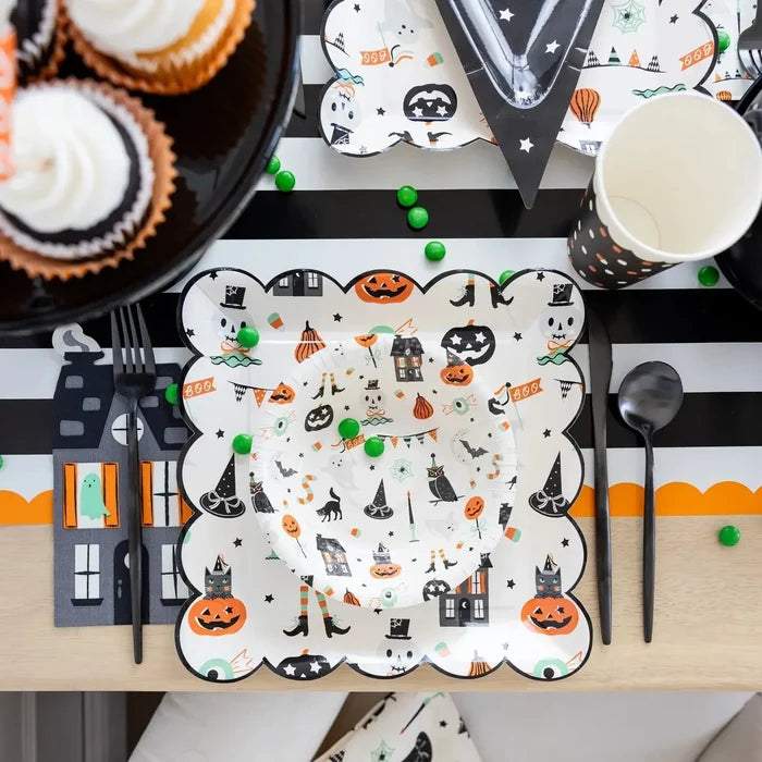 Tricks & Treats Halloween Paper 12oz Bowls – (8pcs) - Josi James - Bowls
