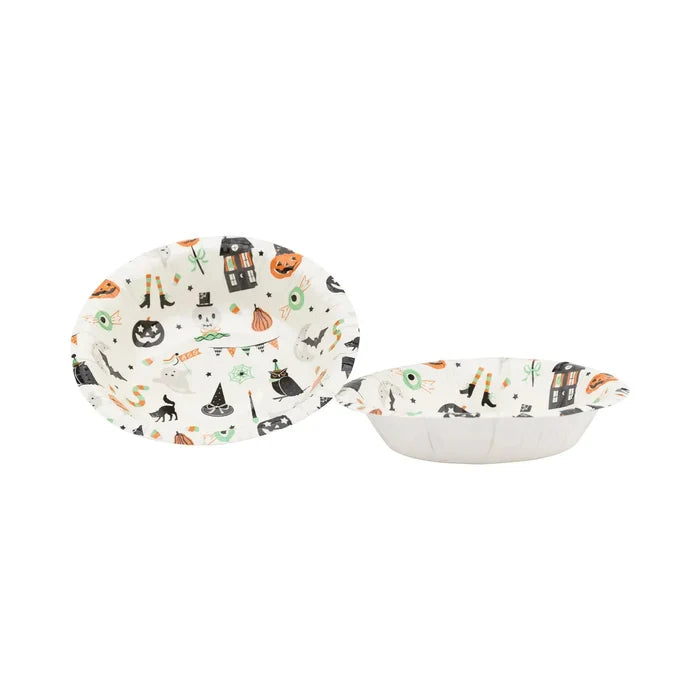 Tricks & Treats Halloween Paper 12oz Bowls – (8pcs) - Josi James - Bowls