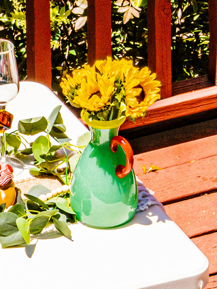 Tropical Pastel Pitcher Vase